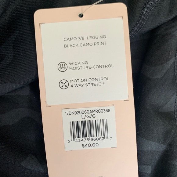 DANSKIN BLACK CAMO LEGGINGS - Picture 3 of 4